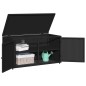 vidaXL Gartenschrank Schwarz 110x55x60,5 cm Poly Rattan vidaXL Gartenschrank Schwarz 110x55x60,5 cm Poly Rattan