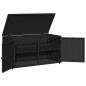 vidaXL Gartenschrank Schwarz 110x55x60,5 cm Poly Rattan vidaXL Gartenschrank Schwarz 110x55x60,5 cm Poly Rattan