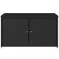 vidaXL Gartenschrank Schwarz 110x55x60,5 cm Poly Rattan vidaXL Gartenschrank Schwarz 110x55x60,5 cm Poly Rattan