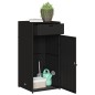 vidaXL Gartenschrank Schwarz 55x55x111 cm Poly Rattan vidaXL Gartenschrank Schwarz 55x55x111 cm Poly Rattan