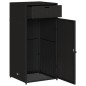 vidaXL Gartenschrank Schwarz 55x55x111 cm Poly Rattan vidaXL Gartenschrank Schwarz 55x55x111 cm Poly Rattan