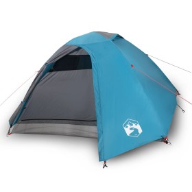 vidaXL Kuppel-Campingzelt 4 Personen Blau Wasserdicht