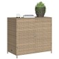 vidaXL Gartenschrank Beige 83x45x76 cm Poly Rattan vidaXL Gartenschrank Beige 83x45x76 cm Poly Rattan