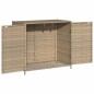 vidaXL Gartenschrank Beige 83x45x76 cm Poly Rattan vidaXL Gartenschrank Beige 83x45x76 cm Poly Rattan