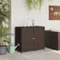 vidaXL Gartenschrank Braun 83x45x76 cm Poly Rattan vidaXL Gartenschrank Braun 83x45x76 cm Poly Rattan