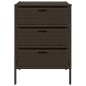 vidaXL Gartenschrank Braun 55x59x80 cm Poly Rattan vidaXL Gartenschrank Braun 55x59x80 cm Poly Rattan