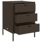 vidaXL Gartenschrank Braun 55x59x80 cm Poly Rattan vidaXL Gartenschrank Braun 55x59x80 cm Poly Rattan