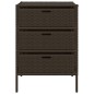 vidaXL Gartenschrank Braun 55x59x80 cm Poly Rattan vidaXL Gartenschrank Braun 55x59x80 cm Poly Rattan