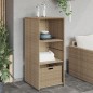 vidaXL Gartenschrank Beige 50x55x115 cm Poly Rattan vidaXL Gartenschrank Beige 50x55x115 cm Poly Rattan