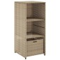 vidaXL Gartenschrank Beige 50x55x115 cm Poly Rattan vidaXL Gartenschrank Beige 50x55x115 cm Poly Rattan