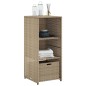 vidaXL Gartenschrank Beige 50x55x115 cm Poly Rattan vidaXL Gartenschrank Beige 50x55x115 cm Poly Rattan