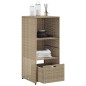 vidaXL Gartenschrank Beige 50x55x115 cm Poly Rattan vidaXL Gartenschrank Beige 50x55x115 cm Poly Rattan