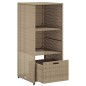 vidaXL Gartenschrank Beige 50x55x115 cm Poly Rattan vidaXL Gartenschrank Beige 50x55x115 cm Poly Rattan