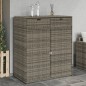 vidaXL Gartenschrank Grau 105x55x113 cm Poly Rattan vidaXL Gartenschrank Grau 105x55x113 cm Poly Rattan