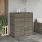 vidaXL Gartenschrank Grau 105x55x113 cm Poly Rattan vidaXL Gartenschrank Grau 105x55x113 cm Poly Rattan