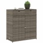 vidaXL Gartenschrank Grau 105x55x113 cm Poly Rattan vidaXL Gartenschrank Grau 105x55x113 cm Poly Rattan