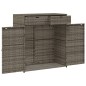vidaXL Gartenschrank Grau 105x55x113 cm Poly Rattan vidaXL Gartenschrank Grau 105x55x113 cm Poly Rattan
