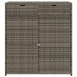 vidaXL Gartenschrank Grau 105x55x113 cm Poly Rattan vidaXL Gartenschrank Grau 105x55x113 cm Poly Rattan