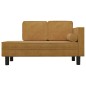 vidaXL Chaiselongue mit Kissen und Nackenrolle Braun Samt vidaXL Chaiselongue mit Kissen und Nackenrolle Braun Samt