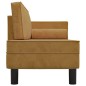 vidaXL Chaiselongue mit Kissen und Nackenrolle Braun Samt vidaXL Chaiselongue mit Kissen und Nackenrolle Braun Samt