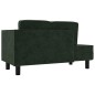 vidaXL Chaiselongue mit Kissen und Nackenrolle Dunkelgrün Samt vidaXL Chaiselongue mit Kissen und Nackenrolle Dunkelgrün Samt