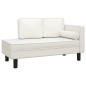 vidaXL Chaiselongue mit Kissen und Nackenrolle Creme Kunstleder vidaXL Chaiselongue mit Kissen und Nackenrolle Creme Kunstleder