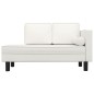 vidaXL Chaiselongue mit Kissen und Nackenrolle Creme Kunstleder vidaXL Chaiselongue mit Kissen und Nackenrolle Creme Kunstleder