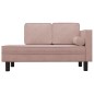 vidaXL Chaiselongue mit Kissen und Nackenrolle Rosa Samt vidaXL Chaiselongue mit Kissen und Nackenrolle Rosa Samt