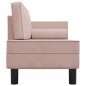 vidaXL Chaiselongue mit Kissen und Nackenrolle Rosa Samt vidaXL Chaiselongue mit Kissen und Nackenrolle Rosa Samt