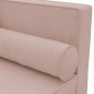 vidaXL Chaiselongue mit Kissen und Nackenrolle Rosa Samt vidaXL Chaiselongue mit Kissen und Nackenrolle Rosa Samt