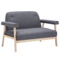 vidaXL 2-Sitzer-Sofa Stoff Dunkelgrau vidaXL 2-Sitzer-Sofa Stoff Dunkelgrau