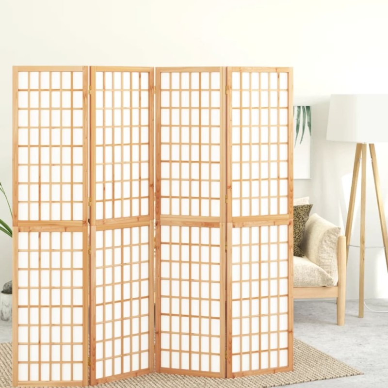 vidaXL 4-tlg. Paravent Japanischer Stil Faltbar 160x170 cm vidaXL 4-tlg. Paravent Japanischer Stil Faltbar 160x170 cm