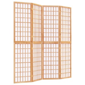 vidaXL 4-tlg. Paravent Japanischer Stil Faltbar 160x170 cm