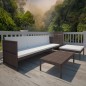 vidaXL 3-tlg. Garten-Lounge-Set mit Auflagen Poly Rattan Braun vidaXL 3-tlg. Garten-Lounge-Set mit Auflagen Poly Rattan Braun