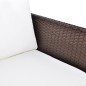 vidaXL 3-tlg. Garten-Lounge-Set mit Auflagen Poly Rattan Braun vidaXL 3-tlg. Garten-Lounge-Set mit Auflagen Poly Rattan Braun
