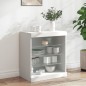 vidaXL Sideboard mit LED-Beleuchtung Weiß 60,5x37x67 cm vidaXL Sideboard mit LED-Beleuchtung Weiß 60,5x37x67 cm