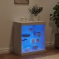 vidaXL Sideboard mit LED-Beleuchtung Weiß 60,5x37x67 cm vidaXL Sideboard mit LED-Beleuchtung Weiß 60,5x37x67 cm
