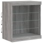vidaXL Sideboard mit LED-Leuchten Grau Sonoma 60,5x37x67 cm vidaXL Sideboard mit LED-Leuchten Grau Sonoma 60,5x37x67 cm
