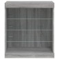 vidaXL Sideboard mit LED-Leuchten Grau Sonoma 60,5x37x67 cm vidaXL Sideboard mit LED-Leuchten Grau Sonoma 60,5x37x67 cm