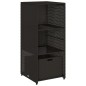 vidaXL Gartenschrank Schwarz 50x55x115 cm Poly Rattan vidaXL Gartenschrank Schwarz 50x55x115 cm Poly Rattan