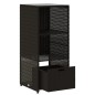 vidaXL Gartenschrank Schwarz 50x55x115 cm Poly Rattan vidaXL Gartenschrank Schwarz 50x55x115 cm Poly Rattan