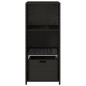 vidaXL Gartenschrank Schwarz 50x55x115 cm Poly Rattan vidaXL Gartenschrank Schwarz 50x55x115 cm Poly Rattan