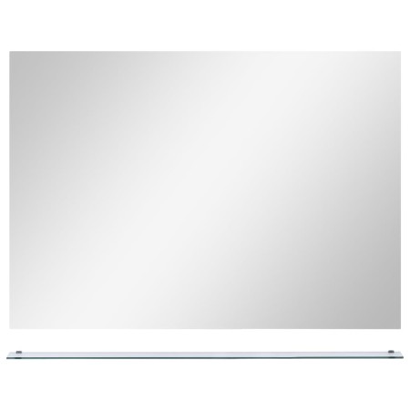 vidaXL Wandspiegel mit Ablage 80x60 cm Hartglas