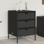 vidaXL Gartenschrank Schwarz 55x59x80 cm Poly Rattan vidaXL Gartenschrank Schwarz 55x59x80 cm Poly Rattan