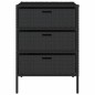 vidaXL Gartenschrank Schwarz 55x59x80 cm Poly Rattan vidaXL Gartenschrank Schwarz 55x59x80 cm Poly Rattan
