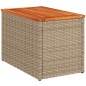 vidaXL Garten-Beistelltische 2 Stk. Beige 55x34x37 cm Polyrattan Holz vidaXL Garten-Beistelltische 2 Stk. Beige 55x34x37 cm Polyrattan Holz