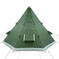 vidaXL Campingzelt 4 Personen Grün 367x367x259 cm 185T Taft vidaXL Campingzelt 4 Personen Grün 367x367x259 cm 185T Taft
