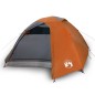 vidaXL Campingzelt 4 Personen Grau & Orange 267x272x145 cm 185T Taft vidaXL Campingzelt 4 Personen Grau & Orange 267x272x145 cm 185T Taft