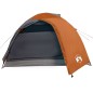 vidaXL Campingzelt 4 Personen Grau & Orange 267x272x145 cm 185T Taft vidaXL Campingzelt 4 Personen Grau & Orange 267x272x145 cm 185T Taft
