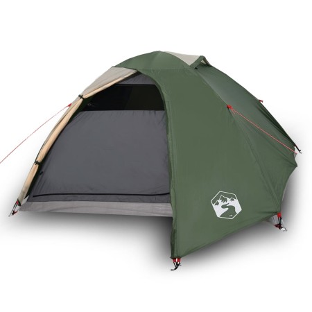 vidaXL Campingzelt 4 Personen Grün 267x272x145 cm 185T Taft